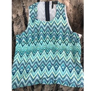 Women’s Blue/Green flowy tank top